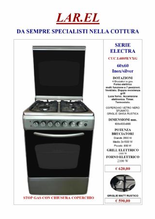 CUCINA LAREL L6005EVXG F.ELETTRICO MULTIFUNZIONE